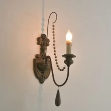 applique murale rétro en bois style campagnard américain décoratif - vue 9 sur 10