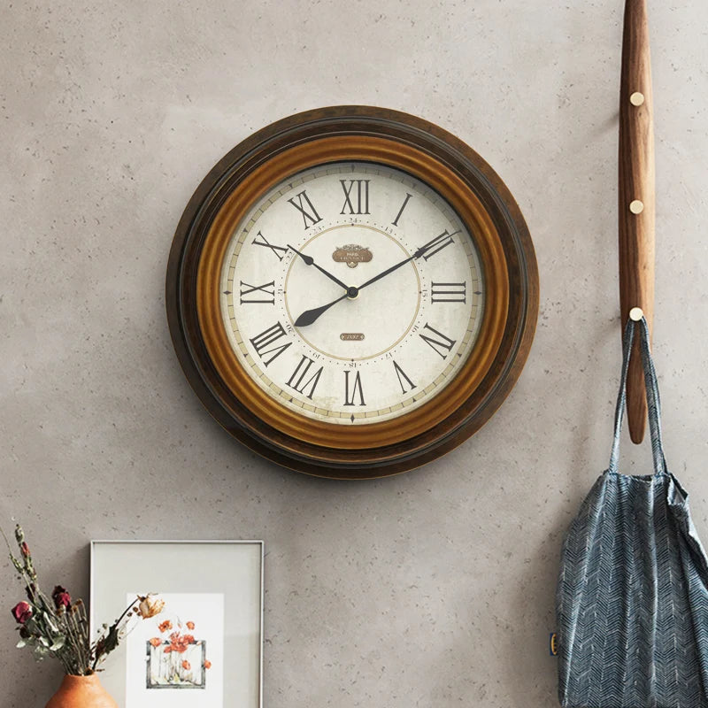 horloge murale rétro style industriel pour décoration intérieure - vue 6 sur 8