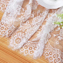 Chemin de table dentelle blanche florale style boheme