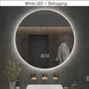 miroir rond avec rétroéclairage réglable et antibuée décoratif