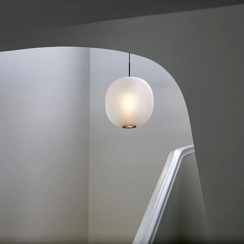 suspension en verre dépoli modernes nordiques led - vue 4 sur 10