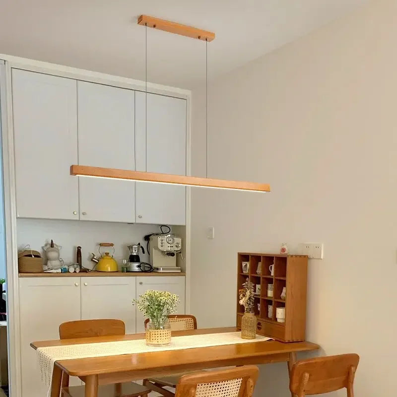 Lustre nordique Simple en bois massif - vue 4 sur 7