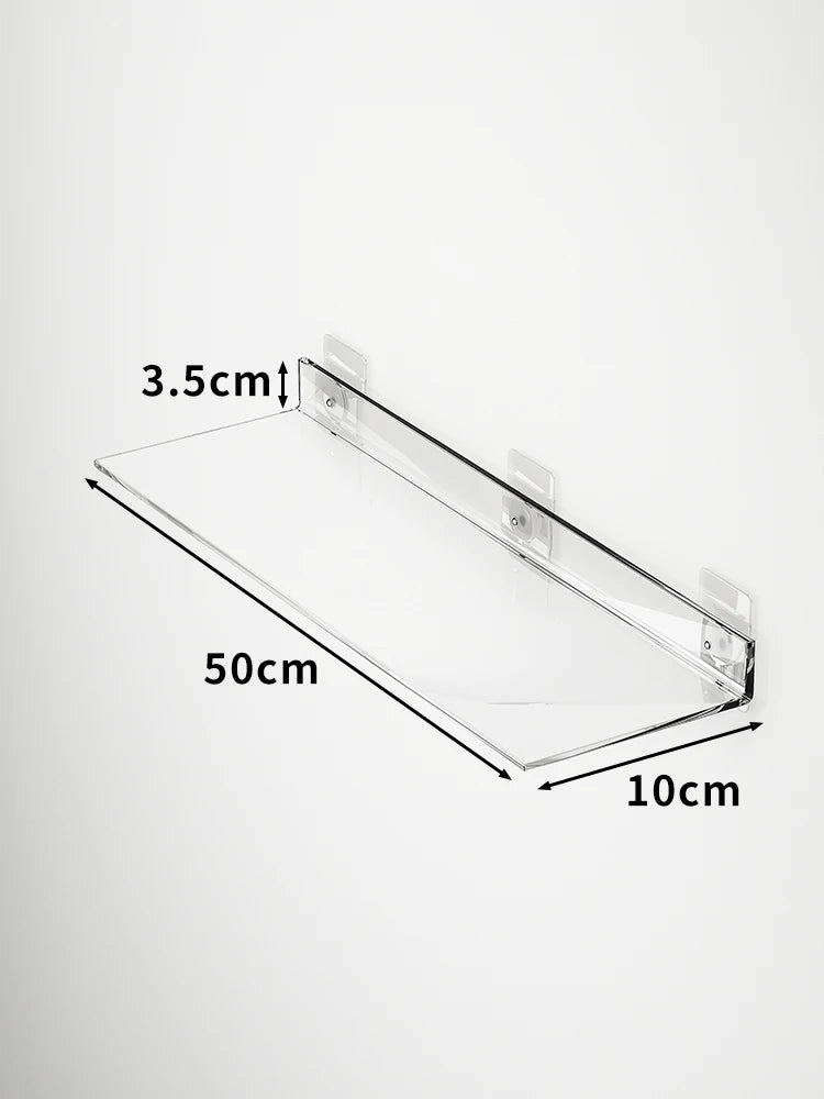 étagère murale flottante en acrylique transparent pour rangement organisé - vue 37 sur 57