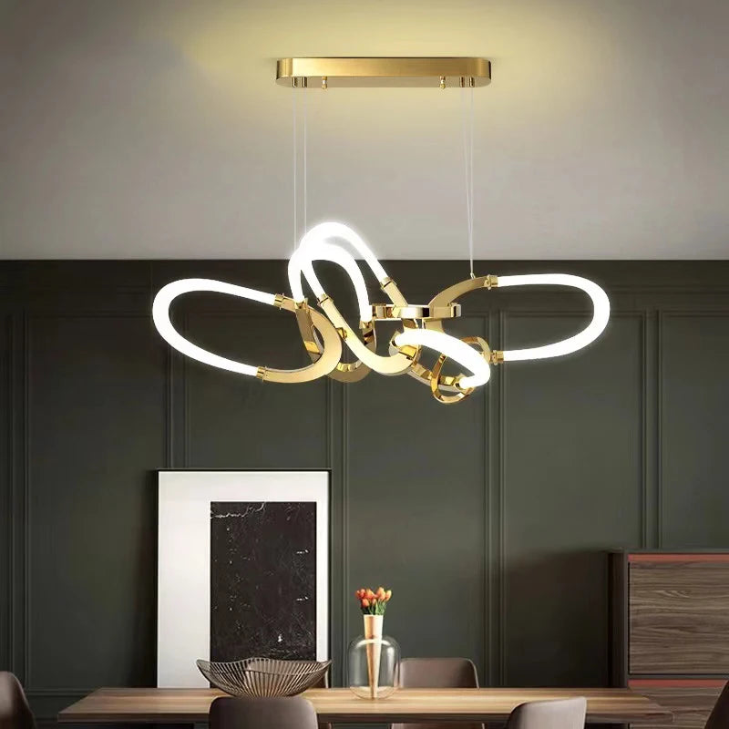 lustre en acier inoxydable galvanisé design irrégulier - vue 5 sur 12