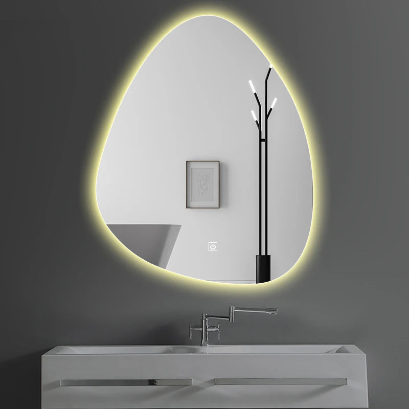 miroir intelligent multifonction avec haut-parleur bluetooth et led réglable - vue 4 sur 13