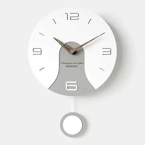 horloge murale silencieuse en bois massif design créatif - vue 10 sur 11