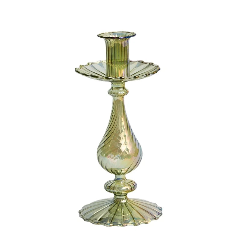 bougeoirs rétro coniques en verre pour décoration élégante - vue 21 sur 32