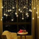 guirlande lumineuse led flocons de neige pour décorations de fête et Noël