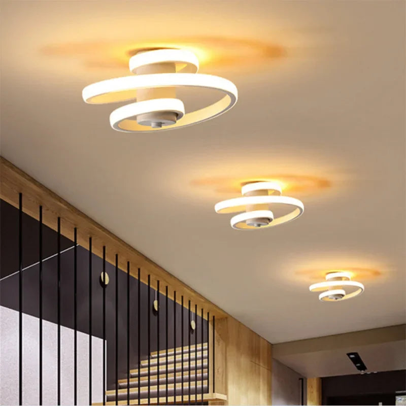 plafonnier à led moderne pour éclairage intérieur design nordique - vue 4 sur 8
