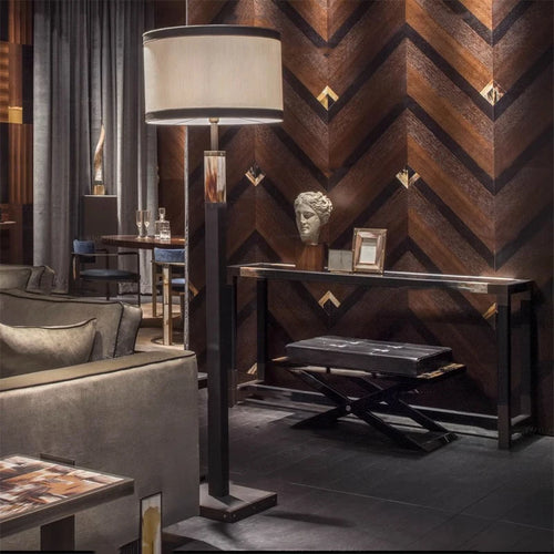 lampadaire de luxe design moderne pour salon côté canapé - vue 3 sur 8