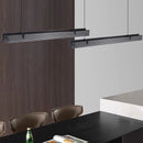 Lustre long en verre led design minimaliste