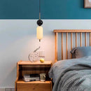 lustre led en boule de marbre naturel acrylique fil réglable