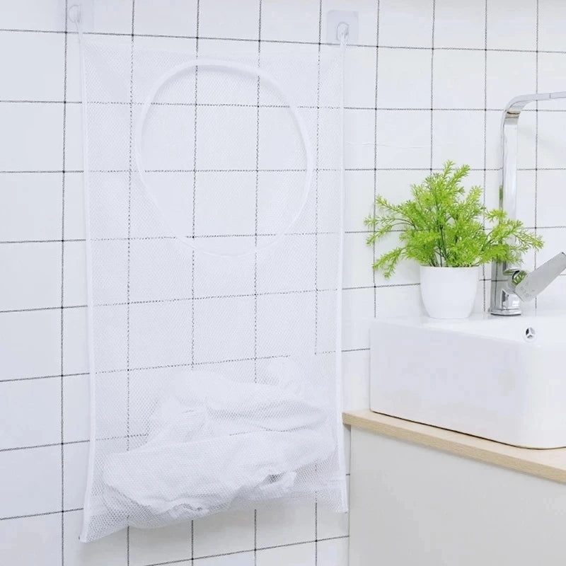 sac à linge pliable avec crochet pour rangement pratique - vue 4 sur 7
