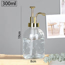 distributeur de savon en verre transparent rechargeable pour gel douche