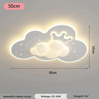 plafonnier nuage romantique pour chambre d'enfant ou bébé