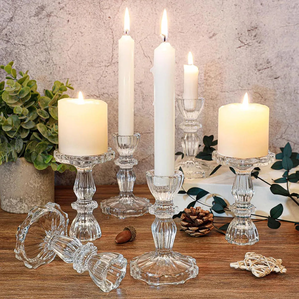 bougeoir en verre décoratif pour mariage et bureau - vue 6 sur 6