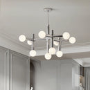 lustre chrome au design artistique pour éclairage d'intérieur