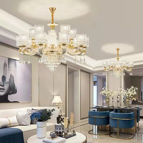lustre en verre cristal design moderne pour un intérieur élégant - vue 3 sur 10