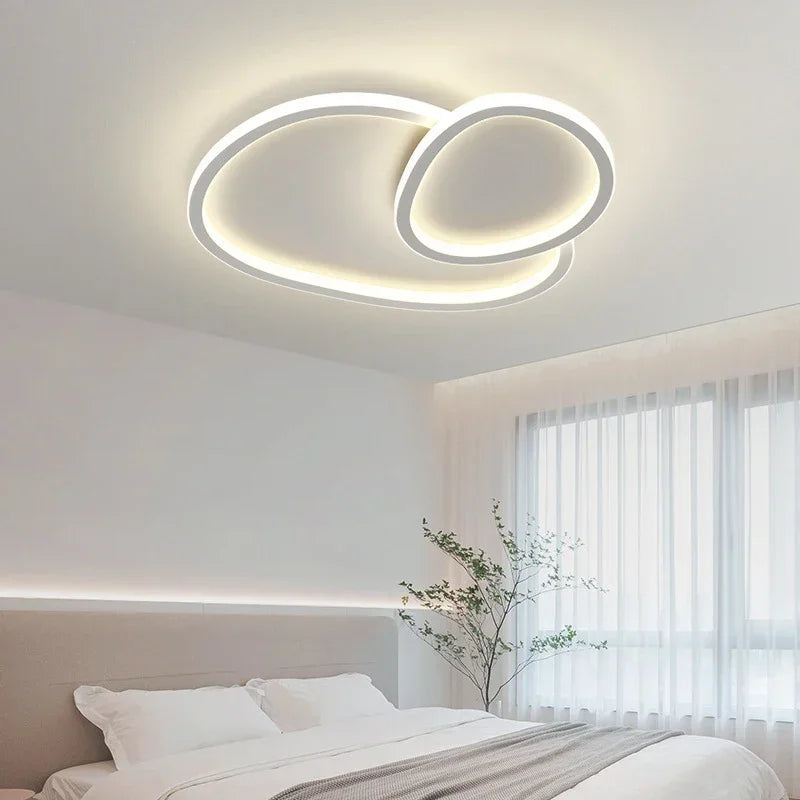 plafonnier nordic led rond luminaire d'éclairage décoratif intérieur - vue 4 sur 10