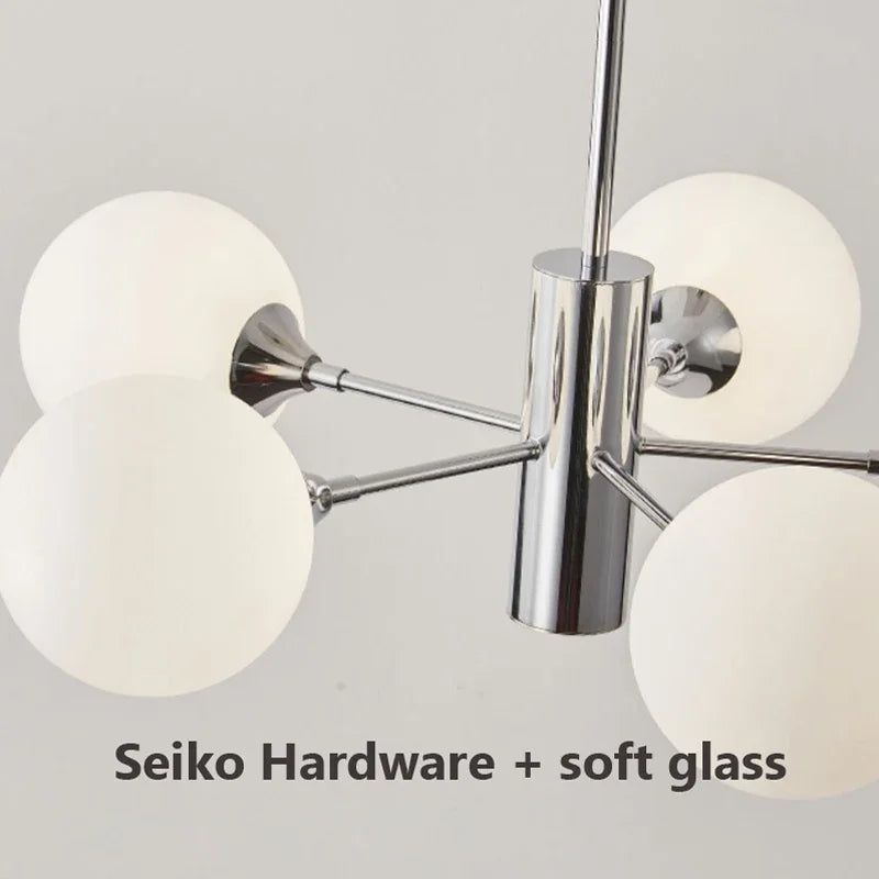 lustre design nordique rétro en haricot magique pour divers espaces - vue 6 sur 9