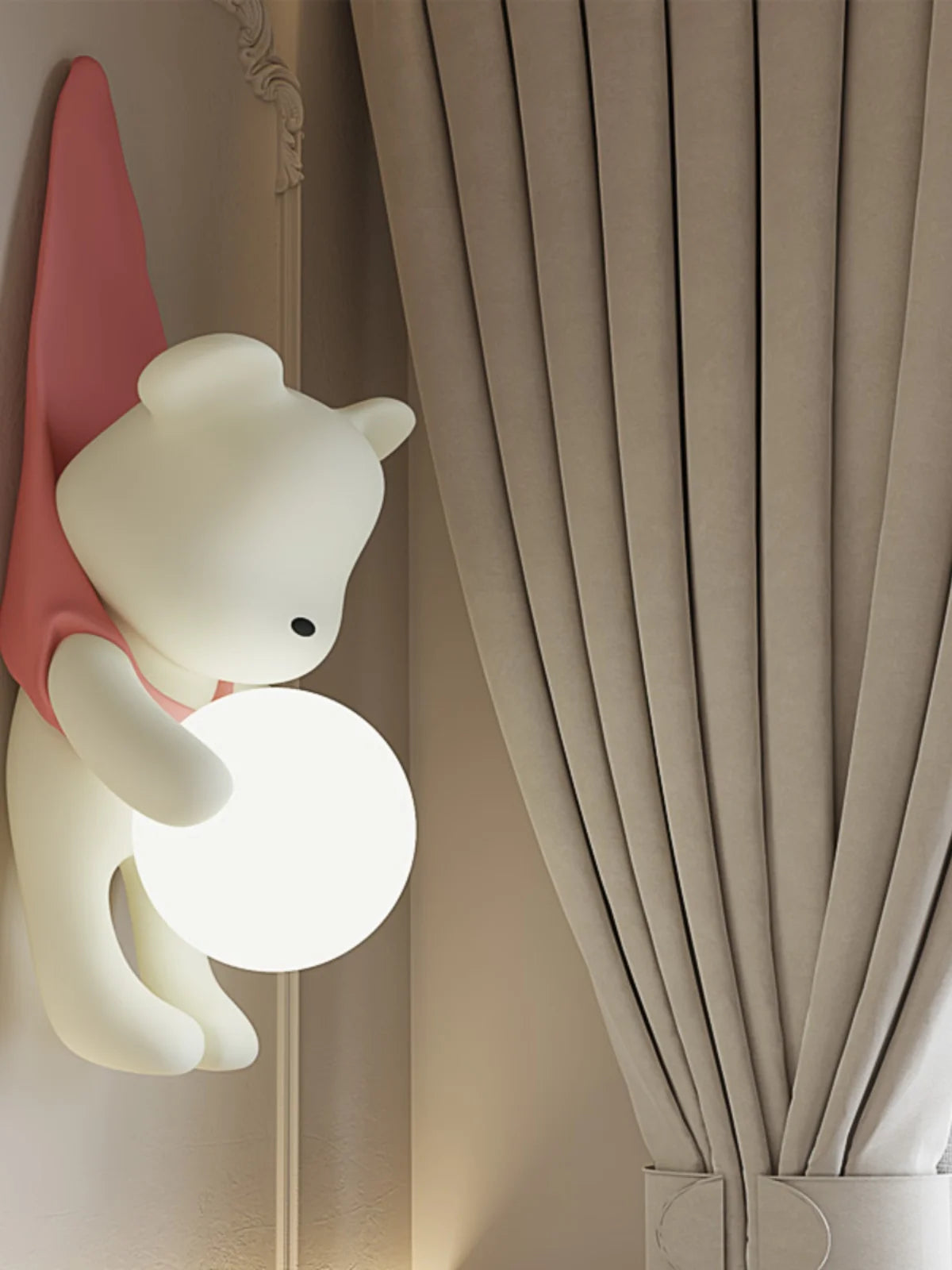 applique murale led ours décorative pour chambre enfant - vue 2 sur 9