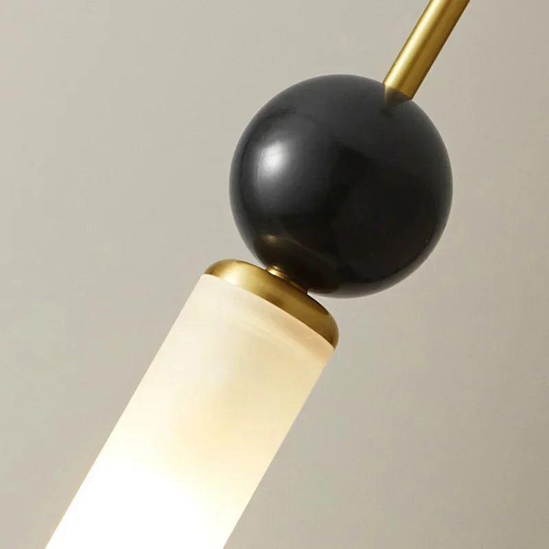 suspension en marbre et cuivre pour éclairage intérieur moderne - vue 6 sur 16