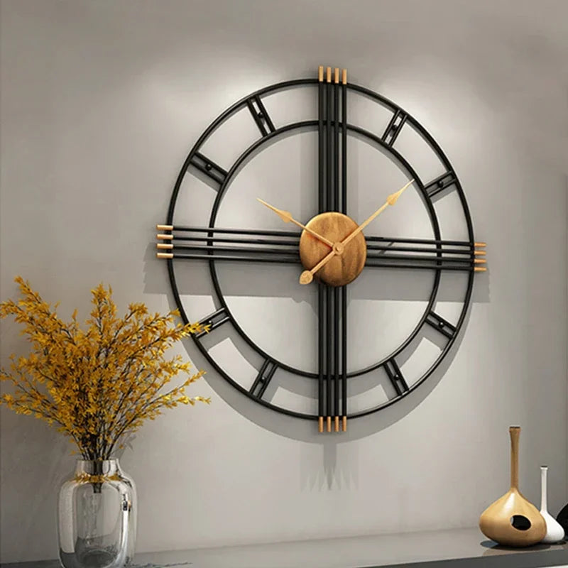 horloge murale moderne décoration nordique créative et silencieuse - vue 2 sur 9