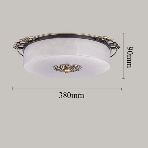 plafonnier Luxe Europe circulaire marbre Led Grand ménage chambre salon balcon couloir allée Illuminaire - vue 5 sur 7
