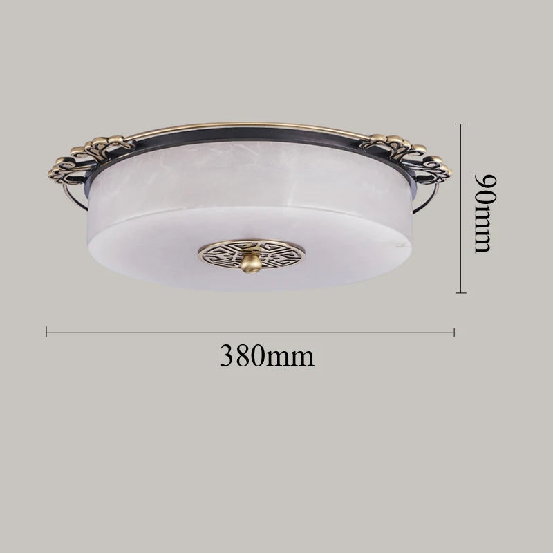 plafonnier Luxe Europe circulaire marbre Led Grand ménage chambre salon balcon couloir allée Illuminaire - vue 5 sur 7