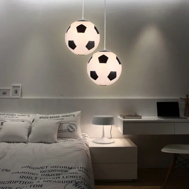 lustre moderne en verre football pour garçons et filles - vue 7 sur 7