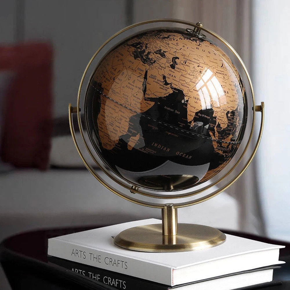 globe terrestre rétro pour décoration et apprentissage créatif - vue 3 sur 8