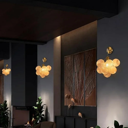 applique murale design en verre avec boules pour intérieur moderne - vue 3 sur 8