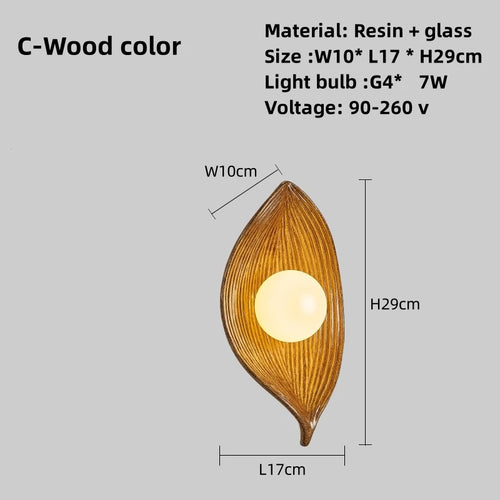 Wabi Sabi-Creative Boat LED Wall Light, Interior Resin Decorative Light, Designer, Hotel, Villa, Cafe, Aisle, G4 - vue 10 sur 9
