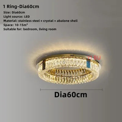 plafonnier led rond design nordique en acier inoxydable 	 modèle - vue 8 sur 12