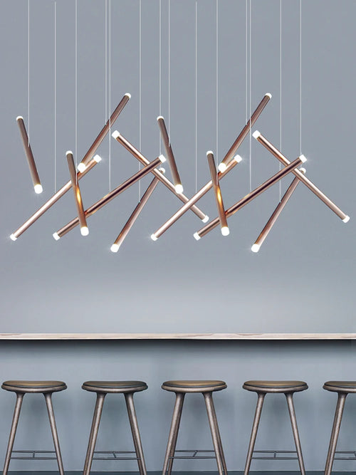 lustre led minimaliste moderne pour restaurant bar entreprise café magasin - vue 2 sur 11