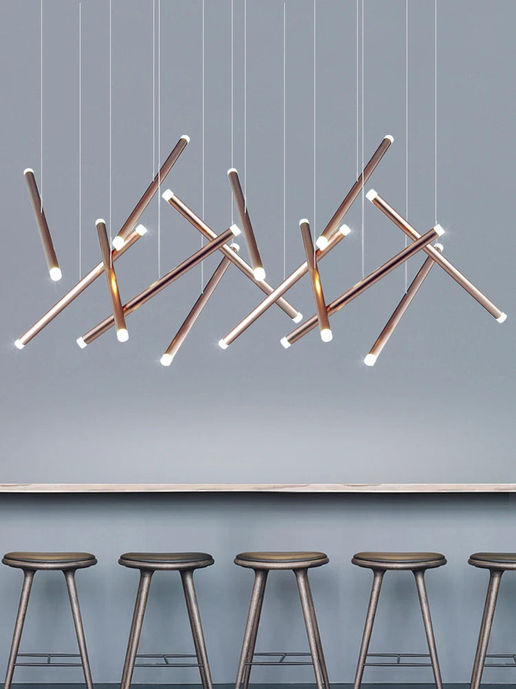 lustre led minimaliste moderne pour restaurant bar entreprise café magasin - vue 1 sur 11