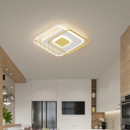 plafonnier moderne en fer forgé avec design géométrique créatif - vue 5 sur 12
