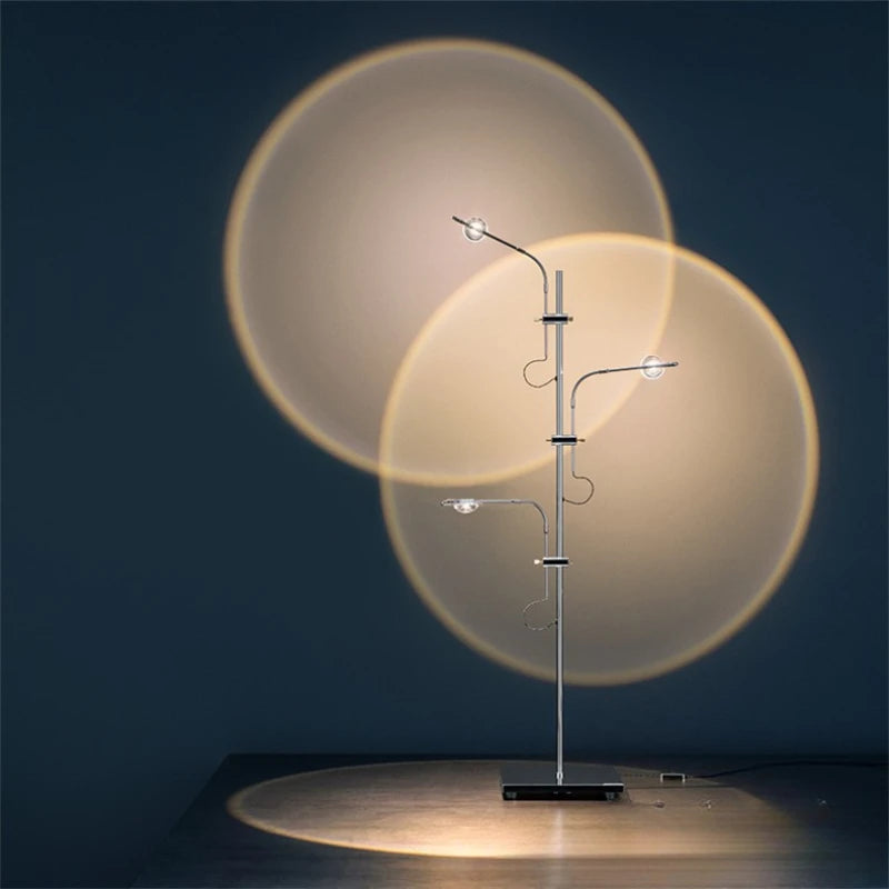lampe de sol décorative luxe à projection dombres crépuscule et aube - vue 5 sur 9