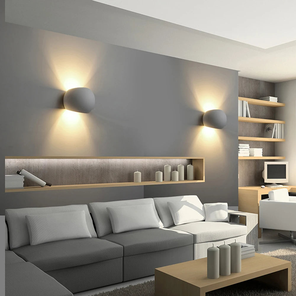 Lampe de applique murale LED moderne G9 5W applique murale en gypse appliques intérieure chevet chambre salon décor éclairage maison cuisine éclairage - vue 3 sur 8