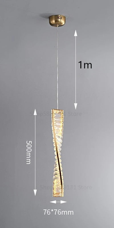 suspension en cristal moderne pour intérieur art déco minimaliste - vue 12 sur 12
