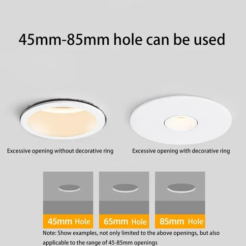 spot led ultra fin pour éclairage d ambiance rond encastré - vue 5 sur 8