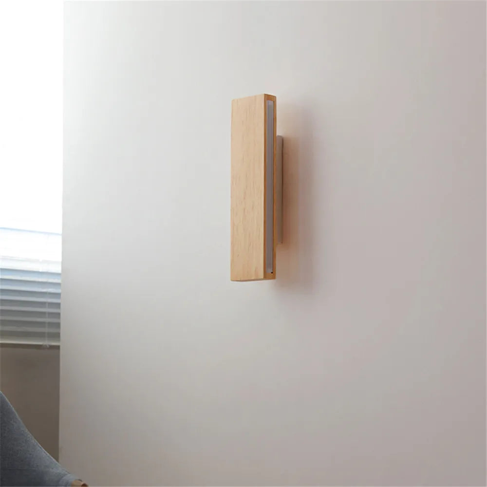 applique murale led moderne en bois décorative d'intérieur - vue 3 sur 9