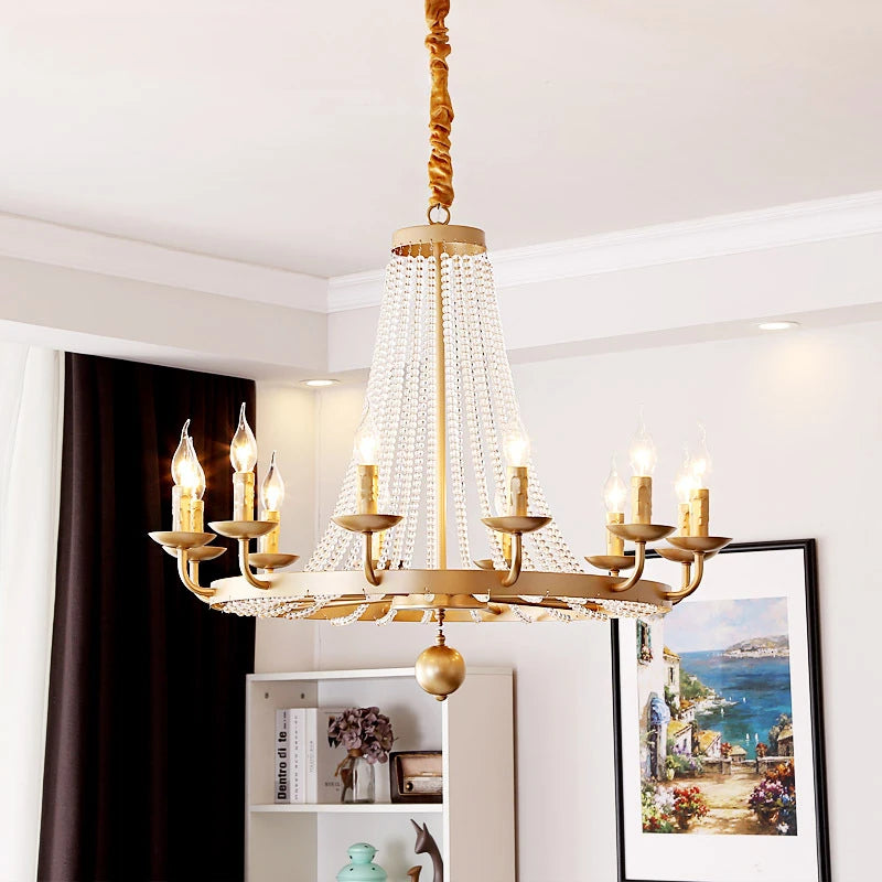 lustre cristal suspendu lumineux pour décoration intérieure élégante - vue 3 sur 18