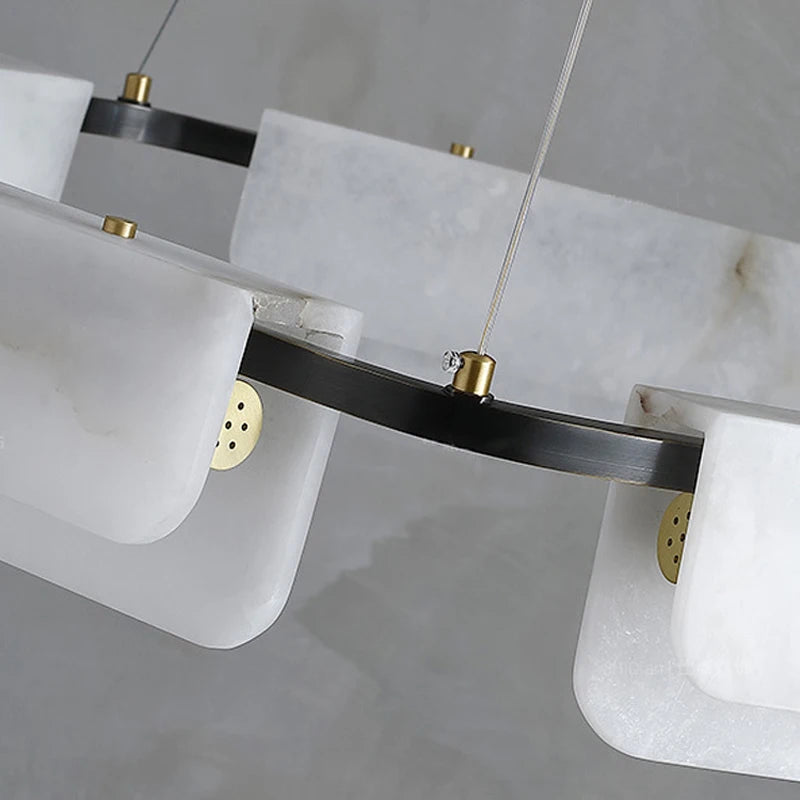 suspension en marbre espagnol de luxe en bronze - vue 6 sur 7