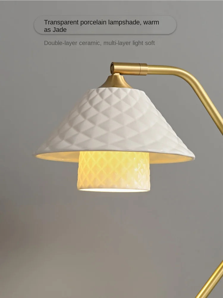 lampe de bureau en céramique cuivre avec angle réglable - vue 5 sur 12