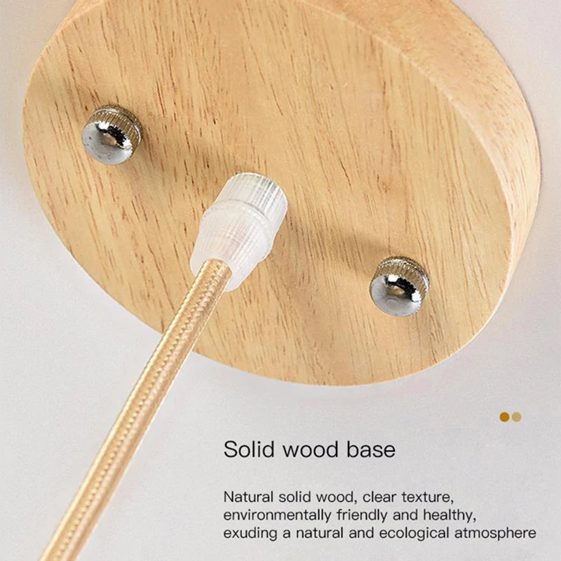 suspension nordique à led en bois pour décoration intérieur 2024 - vue 5 sur 8