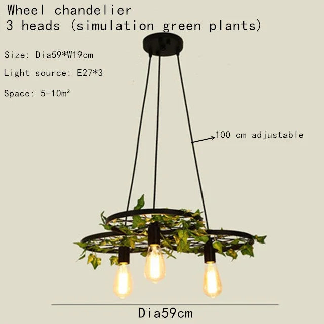 lustre à roues en fleurs de cerisier à têtes multiples pour espaces commerciaux - vue 9 sur 12