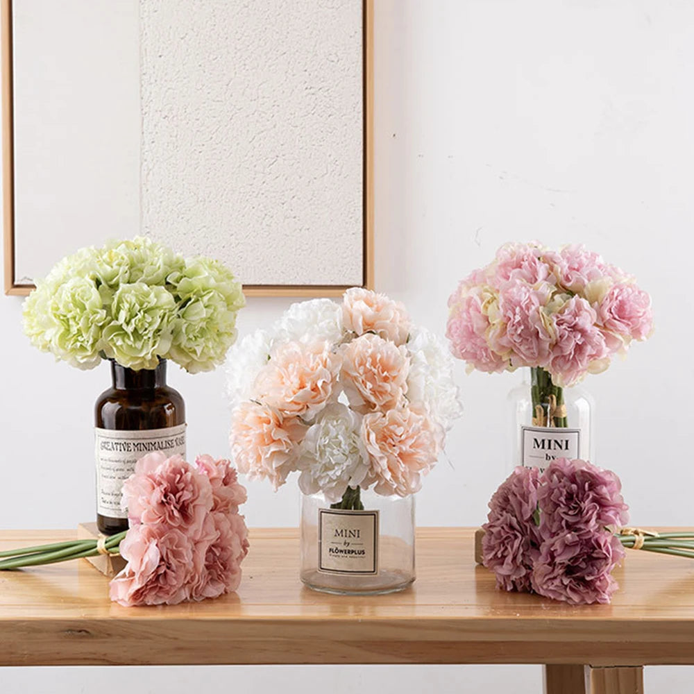 lot de 5 pivoines artificielles pour décorations élégantes et mariage - vue 5 sur 12