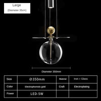 lustre en verre design post-moderne pour décoration intérieure