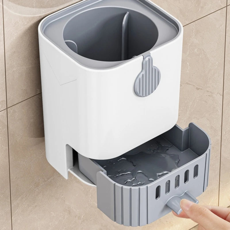 ensemble brosse de toilette avec support mural flexible - vue 4 sur 6